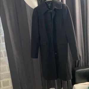 J Crew Black Wool Coat
